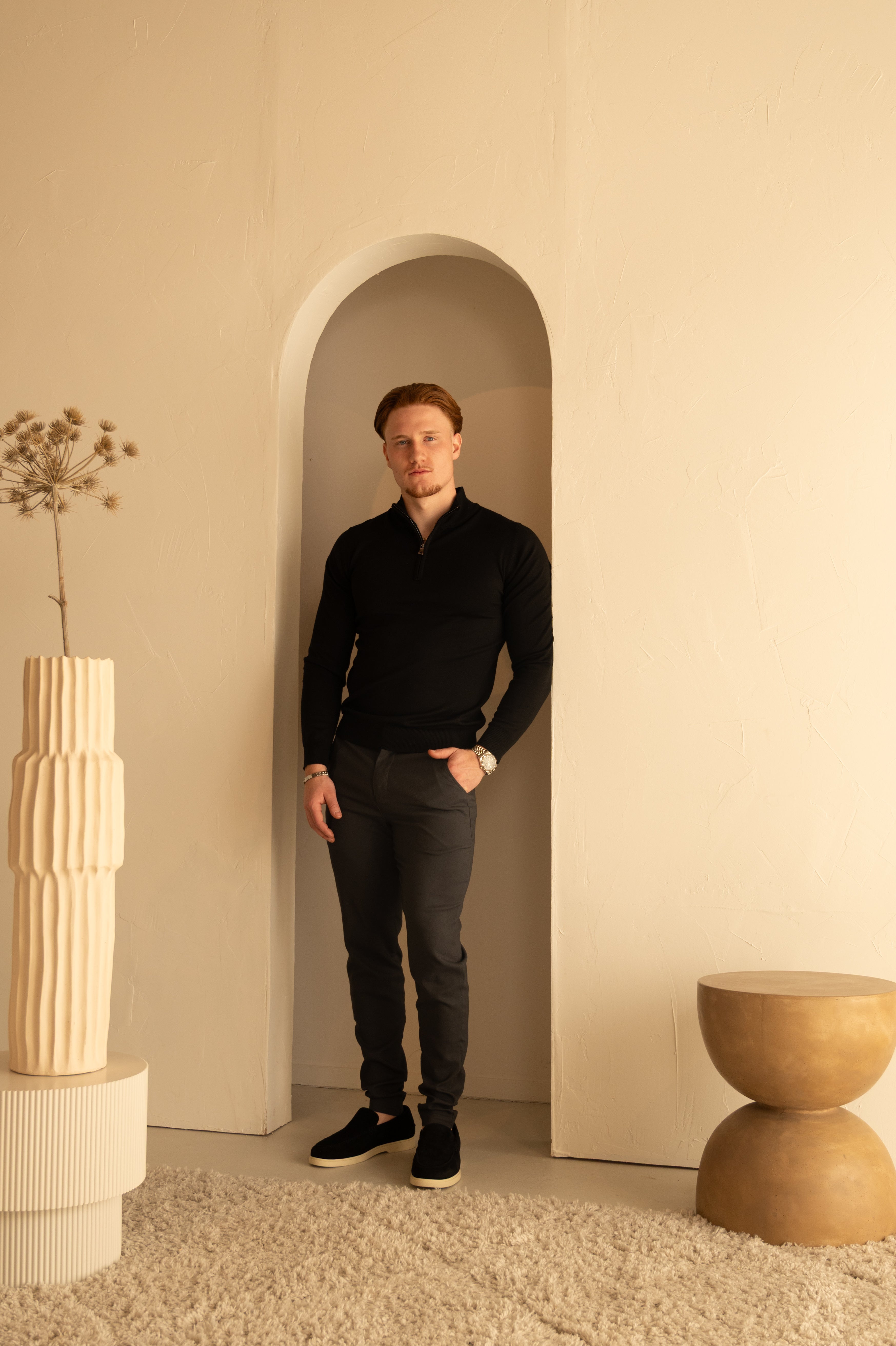 Monaco Half-Zip - Black