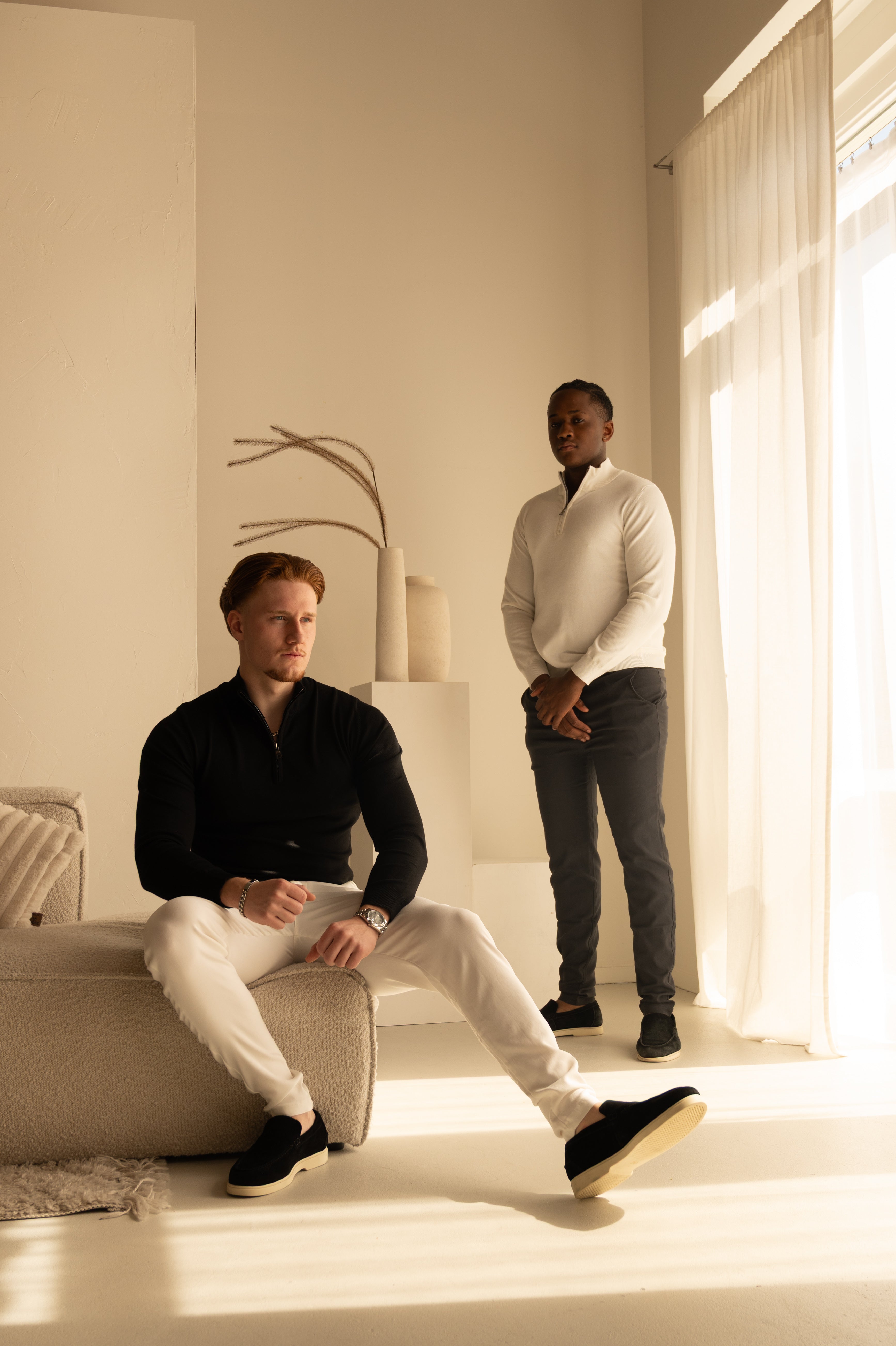 Monaco Half-Zip - White
